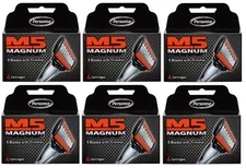Personna M5 Magnum 5  Refill Razor Blade Cartridges, 24 Ct + Eyebrow Trimmer