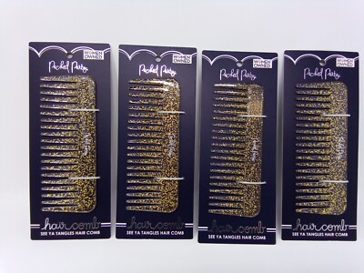 4 x  See Ya Tangles 6.25'' Plastic Wide Tooth All Purpose Detangling Hair