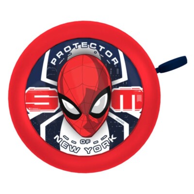 Marvel Fahrradklingel ''Spiderman'', Fire Red, Ø 55mm, Kids Fan Bell, Signalglocke