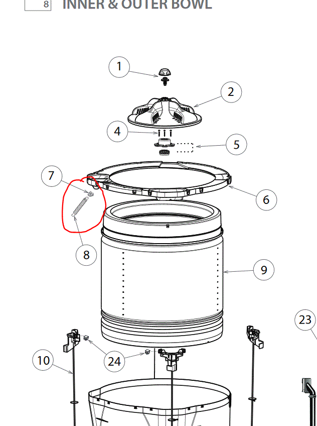 424569p Fisher &Paykel Suspension Rod Suits WA8560G1 FP424569P eBay