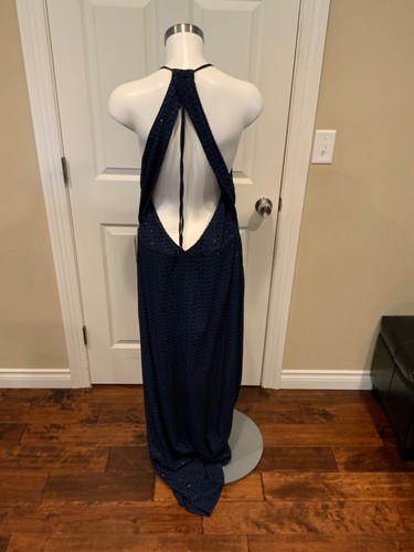 IntropiaCalypso St. Barth Hoss dunkelblau Midnight Pailletten Kleid Gr. 40 / 8 Neu mit Etikett! - Bild 9 von 12