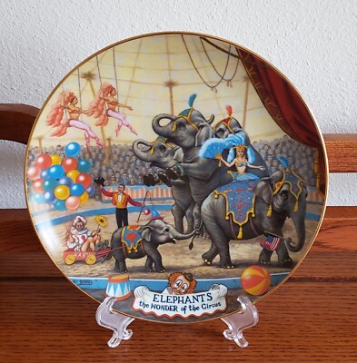 Vintage Ringling Bros & Barnum & Bailey Circus Plate called Elephants