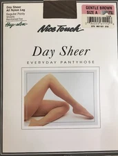 Pantyhose Nice Touch Day Sheer Everyday Size A 95-125lbs "Gentle Brown" NEW!