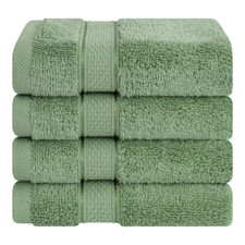 Salem Luxury 4-Pack Washcloth Set, 100 Cotton, 13 In. W. X 13 In. Washcloths, S
