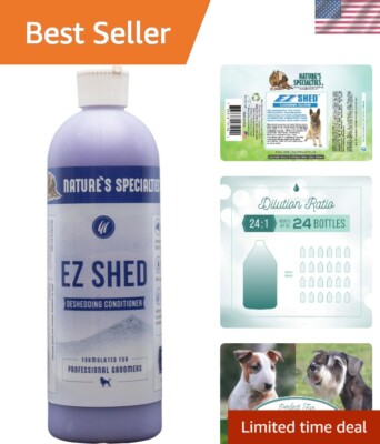 EZ Shed Ultra Concentrated Dog Conditioner for Pets, Makes up to 3 Gallons, N...