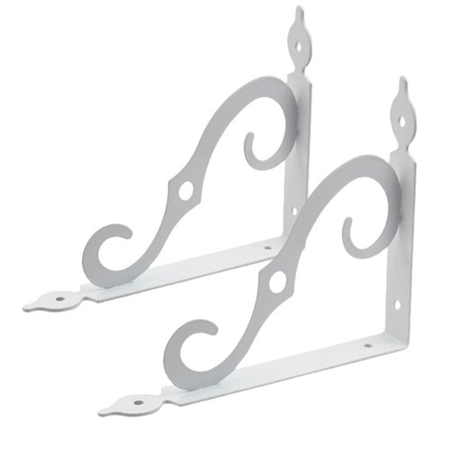 2 PCS Decorative Wall Mounted Floating Shelf Brackets for L Shape Heavy Duty - Picture 16 of 16