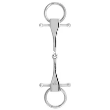 Sterling Silver Flawless Quality Horse Ring Snaffle Bit Pendant, Box Chain