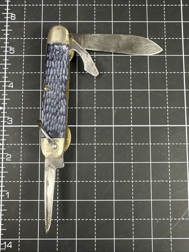 Vintage BSA Cub Scout Folding Pocket Knife Camillus New York USA Blue - Picture 5 of 9