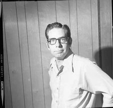 Vintage Negative B&W Med Format 1970's Yearbook Photo Male Teacher #64