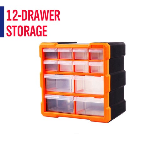 Tool Storage Bin Parts Organizer Drawers Cabinet Box Chest Plastic With Dividers - Picture 8 of 10