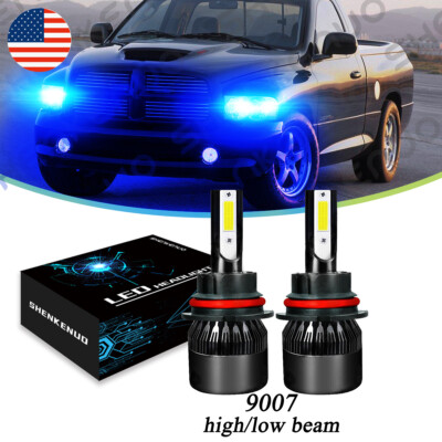For Dodge Dakota 2001-2004 -2Pc 9007 HB5 LED Headlight High/Low Beam