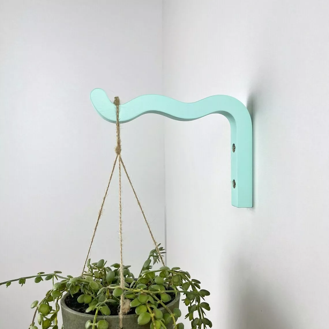 Wall planter hook outlet