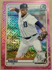 2020 Bowman Chrome Prospects Isaac Paredes #BCP-224 Mojo Pink Refractor #199/199