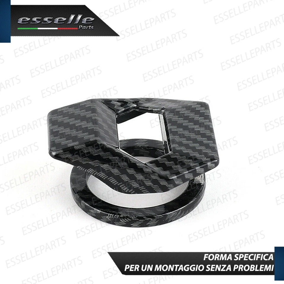 COVER PULSANTE TASTO ACCENSIONE MERCEDES CLASSE E W214 LAMBO STYLE CARBON LOOK - Immagine 4 di 4