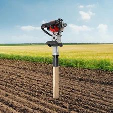 2 Stroke Gas Powered T Post Driver Fence Pile Driver Jack Hammer w/Chisel 32.7cc