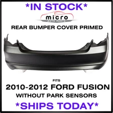 NEW PRIMED REAR BUMPER COVER FOR 2010-2012 FORD FUSION FO1100649 SHIPS TODAY