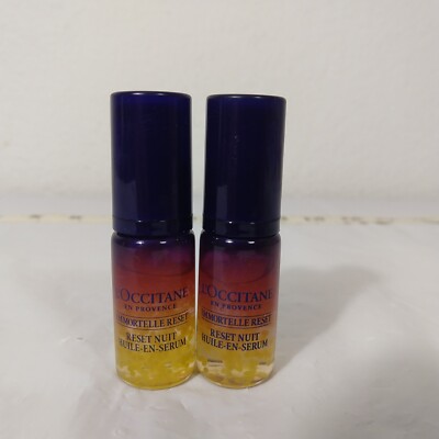 L'Occitane Immortelle Reset Overnight Nuit Oil Serum Travel Size 5MLx2 ( NEW)