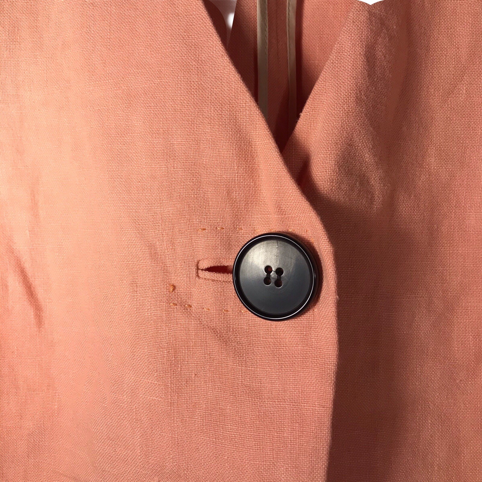 ALTRA Lafayette 148 New York~Peach 100% Linen 1 Button Jacket Blazer Womens Sz 8 NWT