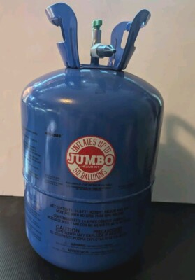 Blue Balloon Time Jumbo (12'') Helium Tank And Spool Of Yarn 