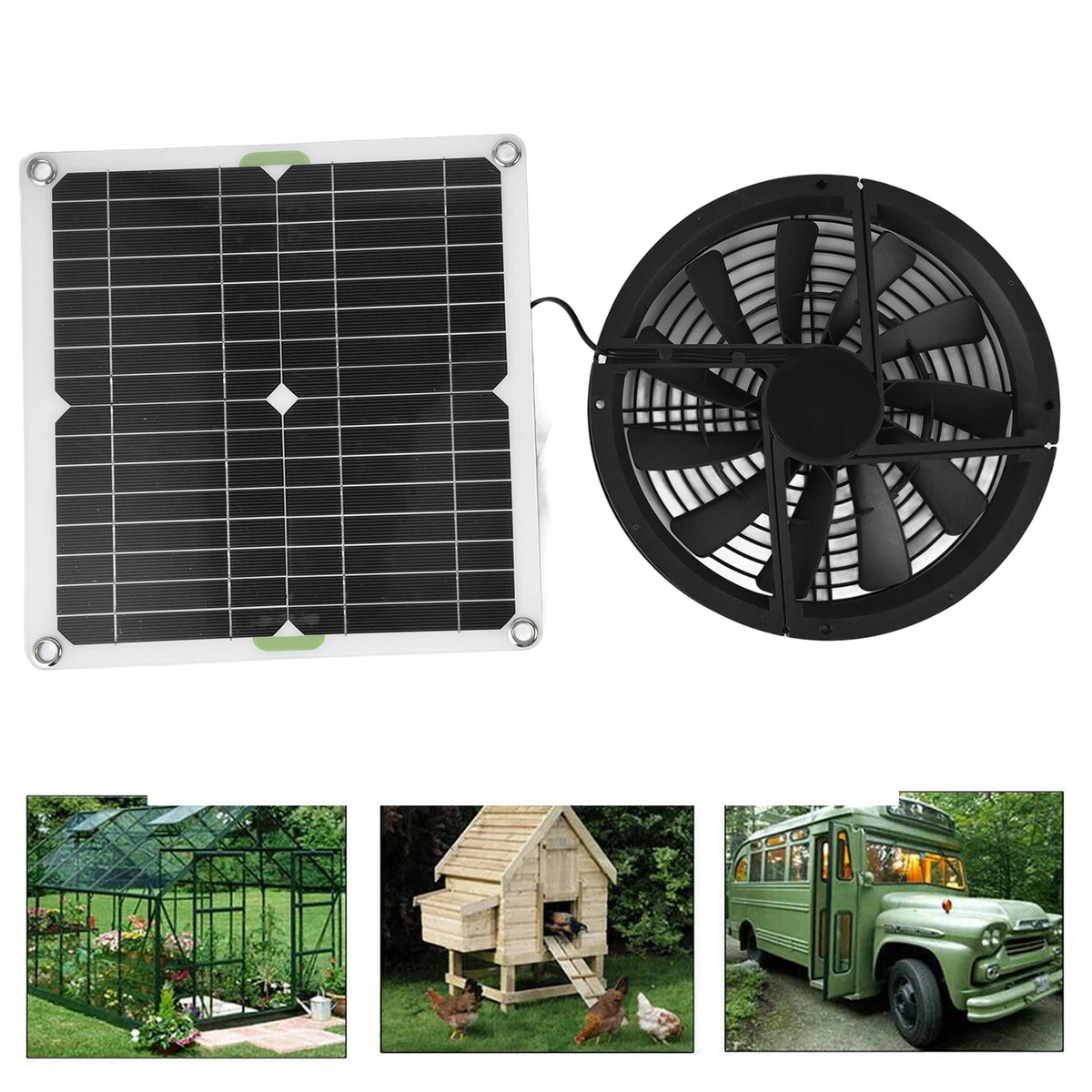 Outdoor Solar Powered Panel Exhaust Roof Attic Fan Ventilation Solar Fan  100W | eBay