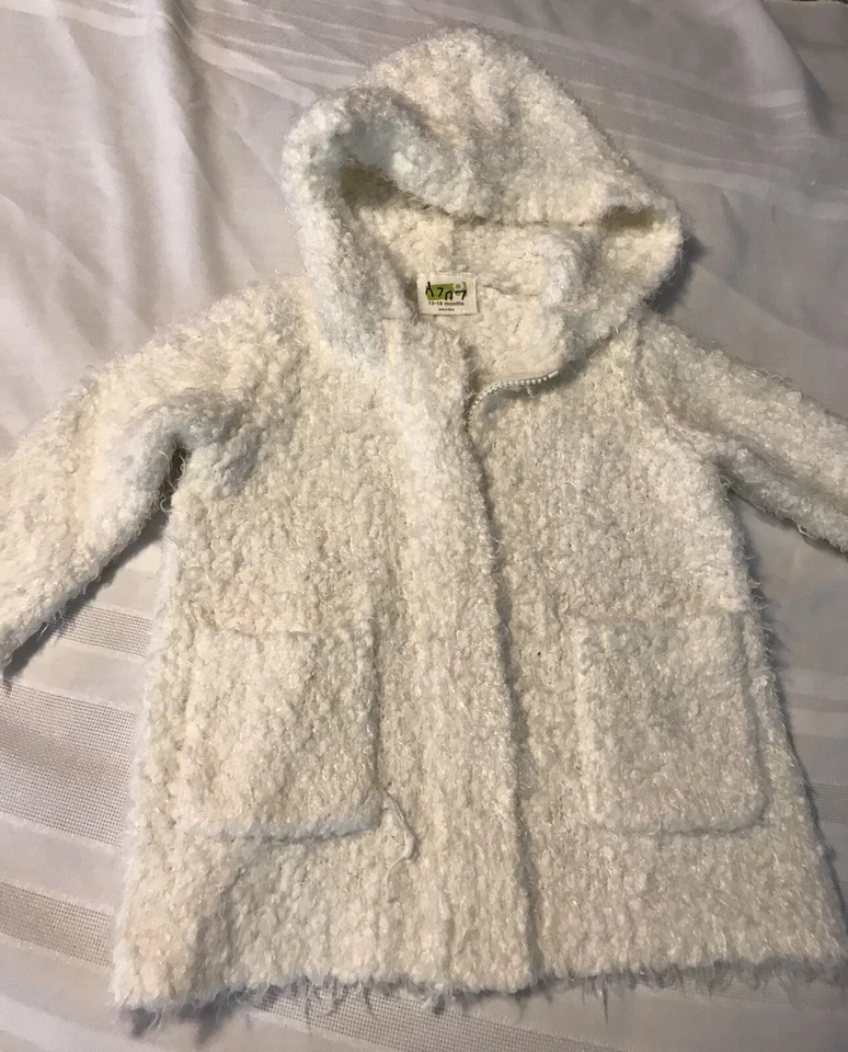 Casaco 18-24 meses bebê menina com capuz - Muito macio - Dressy Crazy 8 branco - Imagem 2 de 4