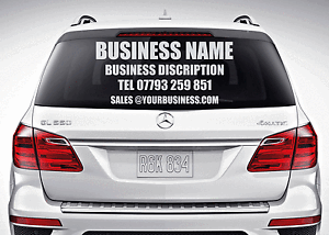 window rear vinyl advertising business custom decal sticker lettering decals stickers diy