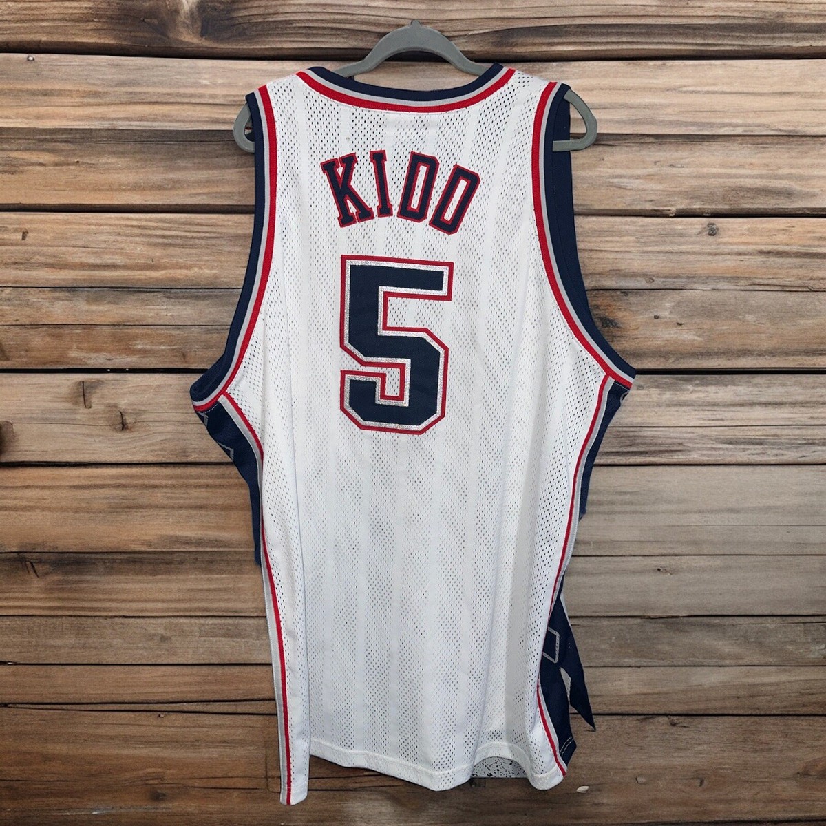 Vintage Jason Kidd New Jersey Nets White Alternate Champion