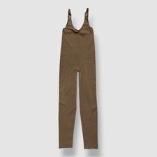 Tracy Anderson Women's Brown Seamless Ruched Scoop Neck Jumpsuit Size XS-S