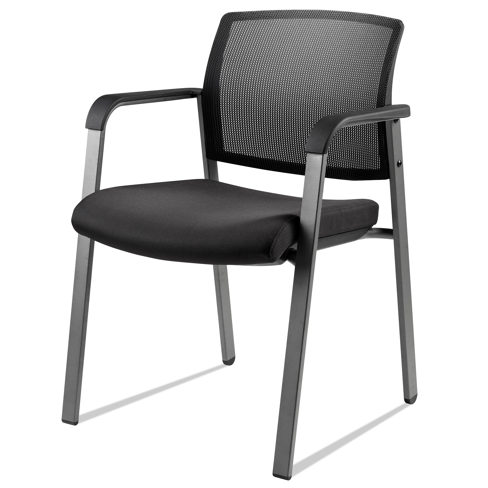 CLATINA Office Reception Guest Chair Mesh Back Ergonomic Stacking Arm Chairs