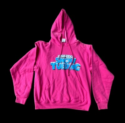 Jonas Ridge Snow Tubing Graphic Hot Pink Hoodie Sweatshirt Unisex Medium Y2K