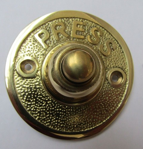DOOR BELL PUSH vintage Victorian Antique Hard wired Front Back Door Chime Press - Picture 9 of 26