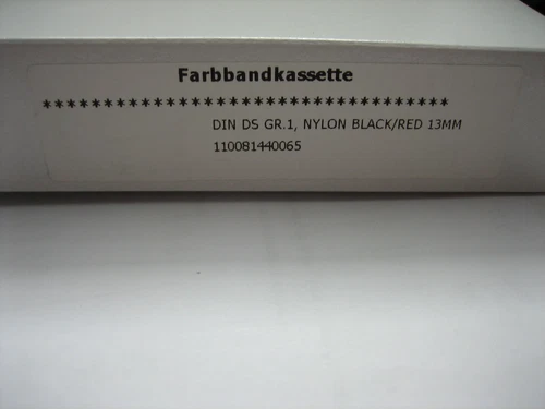 Noname Ink Ribbon Red Sw Typewriter 13mm Wide - DIN2103 Size Gruppe 1 B/R
