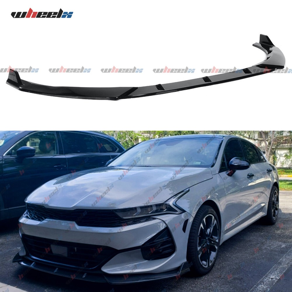 For 2020-2024 KIA K5 GT GT-line Glossy Black Front Bumper Lip Splitter Spoiler