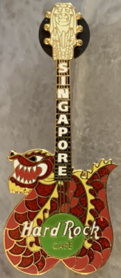 から厳選した Cafe Rock Hard SINGAPORE Merlion w/ Guitar Dragon Red 2003 BBR