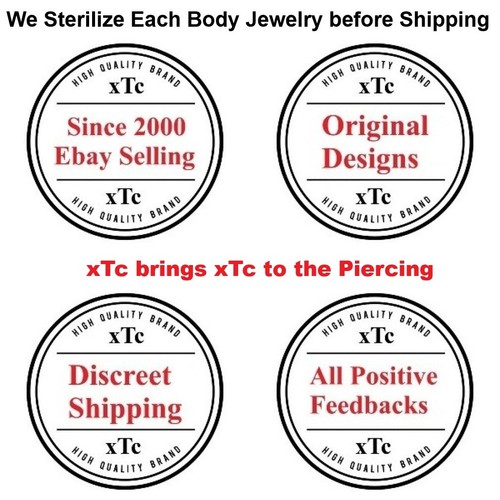 316L Surgical Steel 10g, 8g & 6g 1-1/4" Diameter BEADED FRENUM RINGS. - Picture 4 of 18
