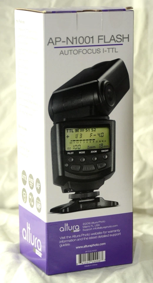 New Altura Camera Photo Flash AP-N1001 For Nikon Autofocus I-TTL - Image 2 of 3