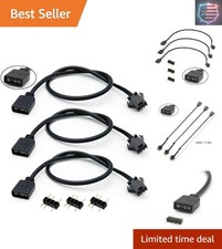 ARGB Female Cable, 1-to-1 ARGB Extension Cable, 5V 3-Pin Digital Addressable ...