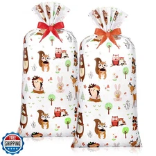 Teling 2 Pcs Large Animal Plastic Gift Bags 70"x 40" Oversized Plastic Storag
