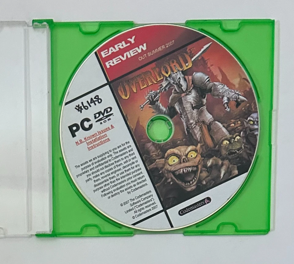 Overlord Early Review Version - 2007 PC Codemasters Pre-release code with docs - Image 2 of 4