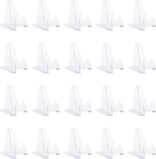 20 Packs Acrylic Coin Display Stands, Mini Clear Easel Holder for Small
