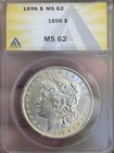 1896 P Morgan Silver Dollar ~ MS 62 ~ UNCIRCULATED BU COLLECTION ~ 90% Silver $1