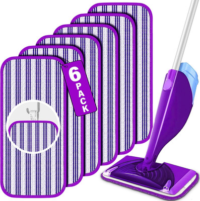 6 Pack Reusable Mop Pads for Swiffer Wetjet Spray Mop, Wet Pads Refill Machine W