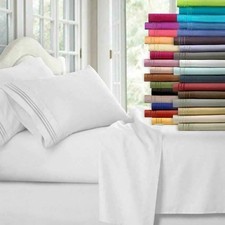 4 Piece Bed Sheet Set Deep Pocket Comfort Series Hotel Bed Sheets Set Microfiber