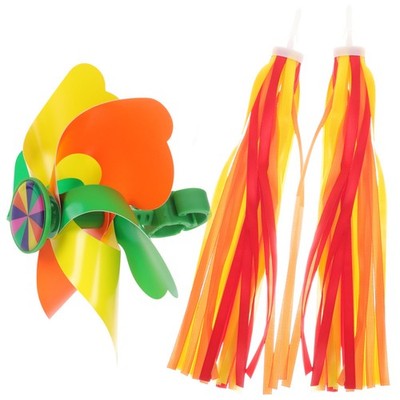  1 Set von Kindern Roller -Lenker -Streamer Kinderrad Bike Pinwheel Ribbon Bunte