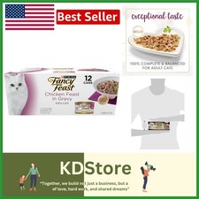 Gourmet Wet Cat Food Pack of 12 3oz Grilled Chicken in Savory Gravy All Breed 8.00 per gallon