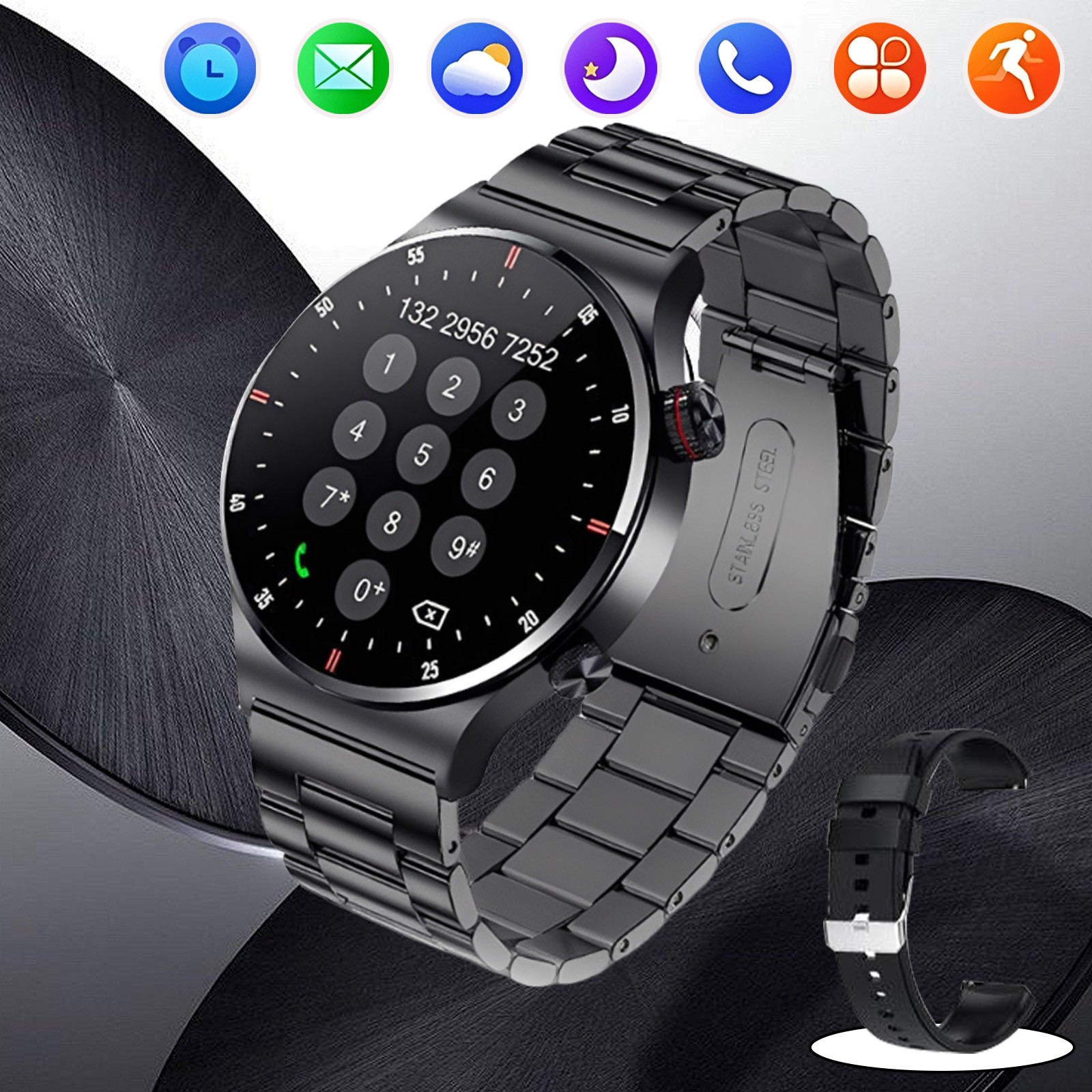 Smart Watch Men Women Waterproof Smartwatch Bluetooth For Samsung iPhone 2 Strap