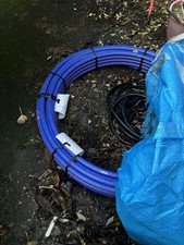 Blue Poly Barrier Pipe 25mm  50 Meter Roll  Water Pipe