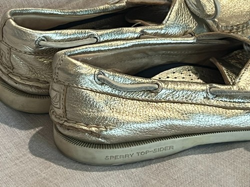 Sperry GOLD TOP SIDERS ~ 8M Metallic Leder Halbschuhe * Bootsschuhe - Bild 8 von 17