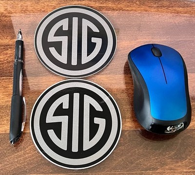 2 Sig Sauer Logo Sticker 4'' (2 Stickers)     FREE SHIPPING