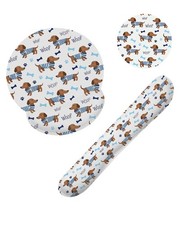 Cute Dachshund Puppy Keyboard Wrist Rest Pad Mouse Pad Set,Ergonomic Mousepad...